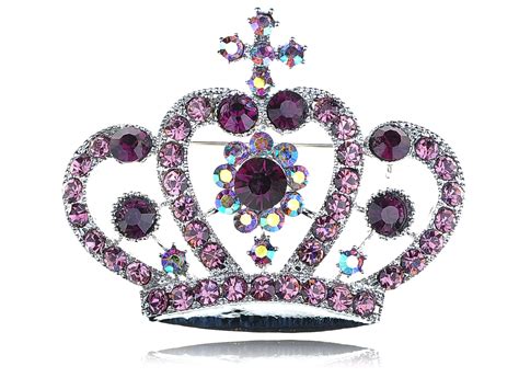 Alilang - Amethyst Purple Colored Crystal Rhinestone Royal Princess Queen Crown... - Walmart.com ...