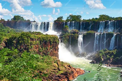 Premium Photo | Iguazu waterfalls in argentina, view from devil's mouth ...