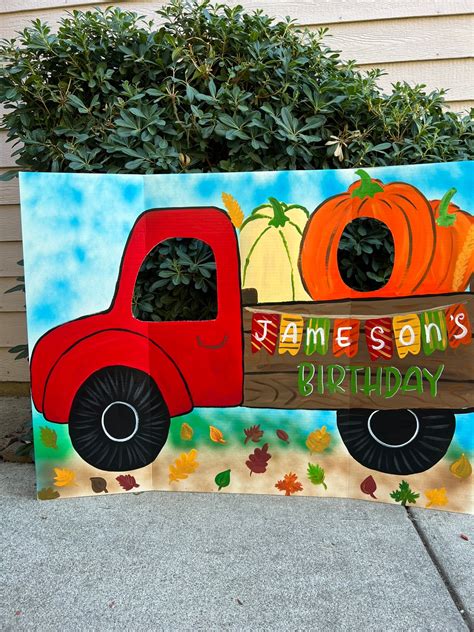 Pumpkin Truck Pumpkin Pickup Fall Truck Prop Fall Birthday - Etsy