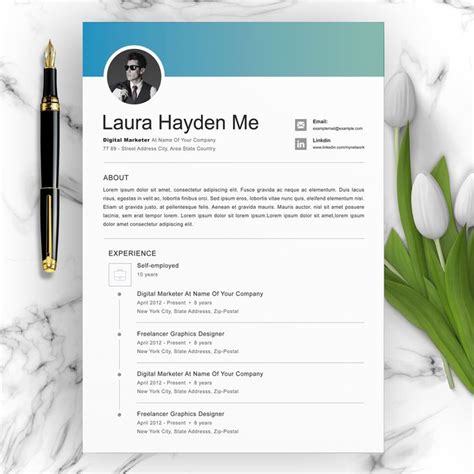 Linkedin Resume Template Design Marketing and Lead Generation CV ...