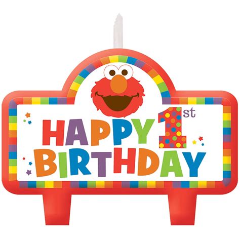 Elmo Turns One Birthday Candle Set - Walmart.com