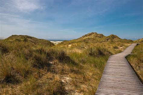 Boardwalk To the Beach of Norddorf on Amrum Stock Photo - Image of ...