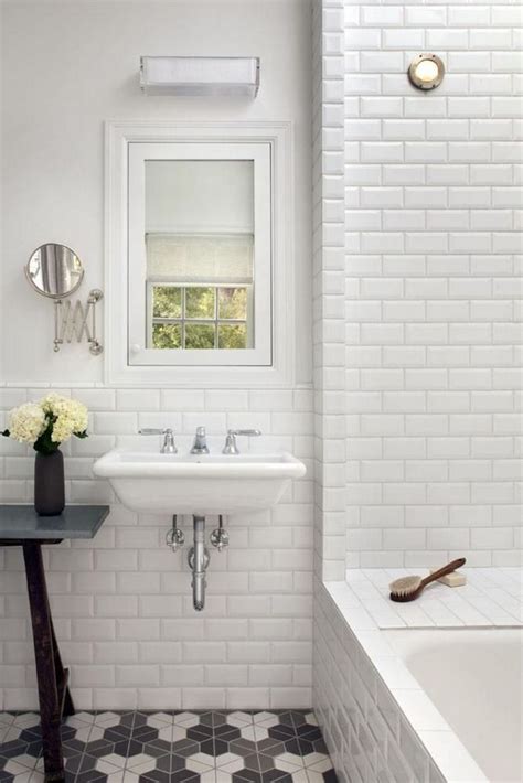 Luxurious Subway Tile Bathroom | Beveled subway tile, White beveled subway tile, Bathroom design