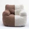 Panpan Bean Bag Chairs With Memory Foam,37" W Coffee Teddy Bean Bag Chair,fluffy Lazy Sofa-the ...