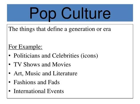 PPT - Pop Culture PowerPoint Presentation, free download - ID:5616888