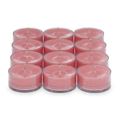 PartyLite Tealight Candles - 1 Box - 1 Dozen Tealights - 12 CANDLES BE – Plastic Glass and Wax ~ PGW