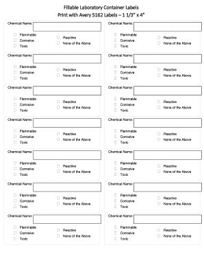 Fillable Online Laboratory Container Labels Fax Email Print - pdfFiller