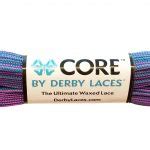 Purple and Teal Stripe - 72 inch (183 cm) CORE Shoelace by Derby Laces (NARROW 6MM WIDE LACE ...