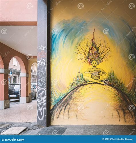 Bologna street art editorial stock image. Image of artwork - 88225584