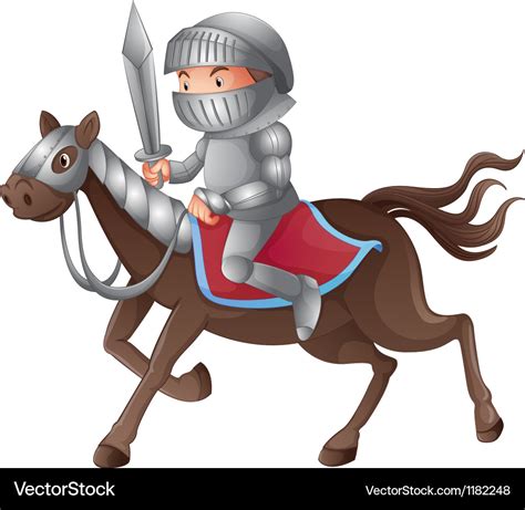 Cartoon knight Royalty Free Vector Image - VectorStock