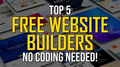 Top 5 Best FREE Website Builders - NO CODING REQUIRED! - YouTube