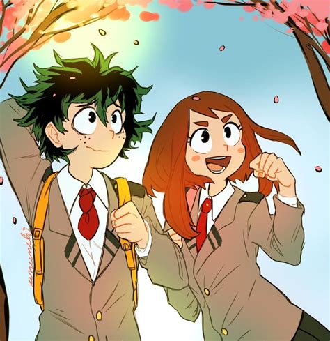 Deku y Uraraka por Ununshi | Deku x uraraka, Hero, My hero academia