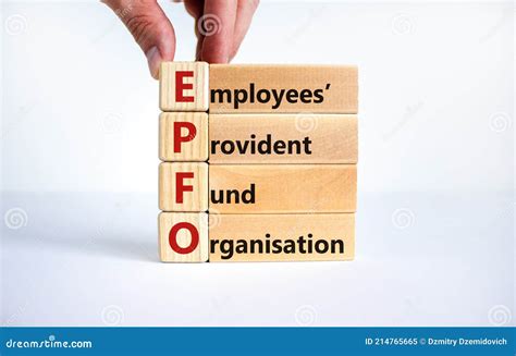 EPFO, Employees Provident Fund Organisation Symbol. Wooden Cubes with Words `EPFO, Employees ...