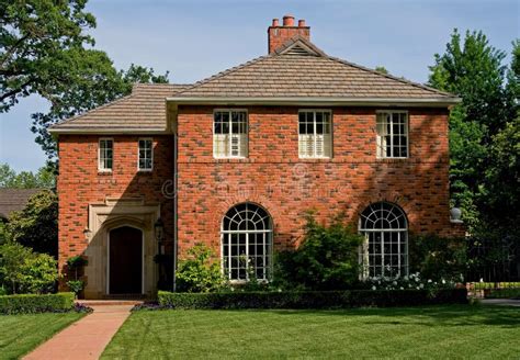 Beautiful old brick house stock image. Image of mortgage - 4407313