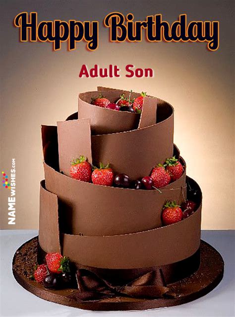 Happy Birthday Cake For Adult Son And Special Birthday Wishes