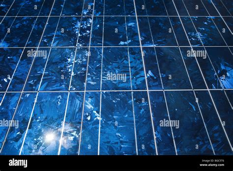 Polycrystalline silicon solar cells in a solar module Stock Photo - Alamy