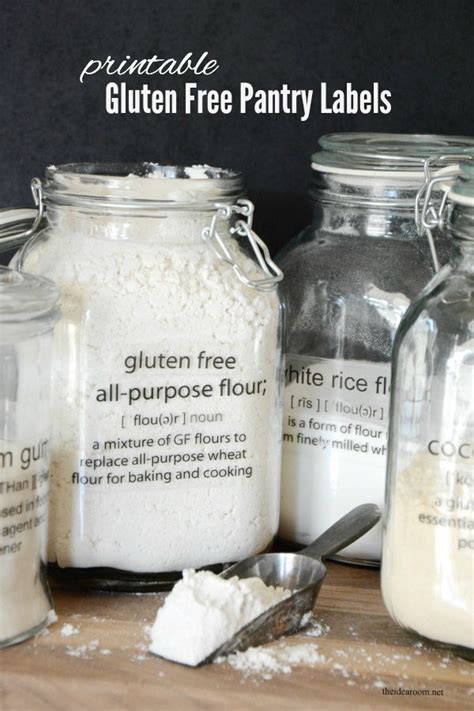 Printable Gluten Free Pantry Labels - The Idea Room