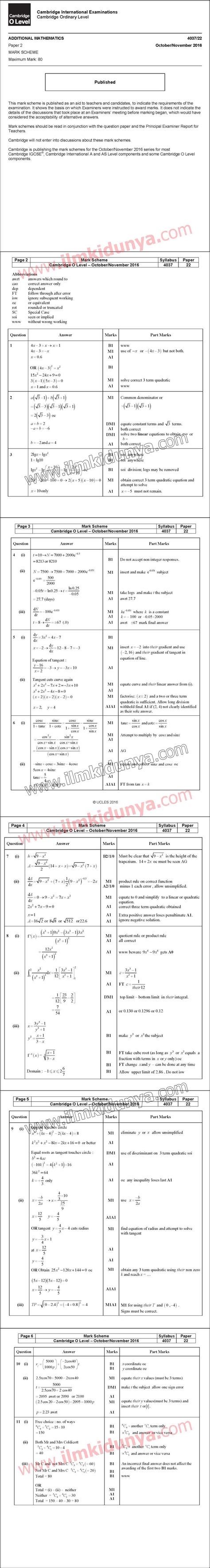 Past Paper 2016 CIE Cambridge International Examinations O Level ...