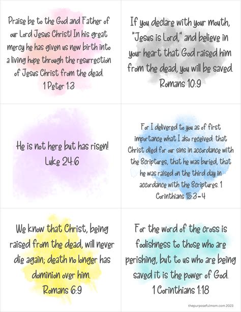 Easter Bible Verse Cards for Kids (Free Printable) - The Purposeful Mom