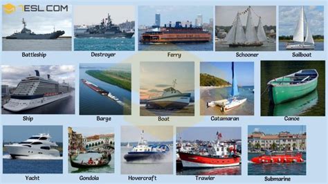 Ship Names & Boat Names | Types of Ships & Boats • 7ESL | Boat, Boat names, Ship names