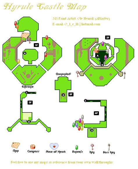 The Legend of Zelda: Twilight Princess Hyrule Castle Map (PNG) v1.0 ...