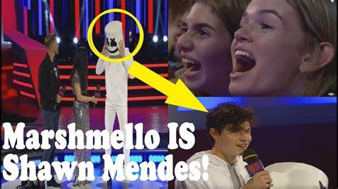 Marshmello FACE, Marshmello SHOCKS Crowd by REVEALING He Is Shawn Mendes! - YouTube