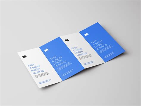 Free 4-fold leaflet mockup :: Behance