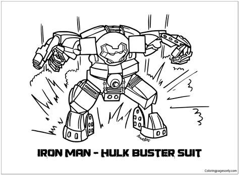 Lego Iron Man Hulkbuster Coloring Page - Free Coloring Pages Online