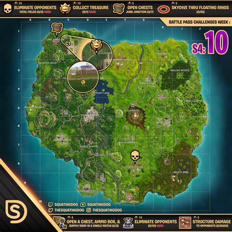 Fortnite Season 4 Week 10 Challenges (Cheat Sheet) | GameGuideHQ