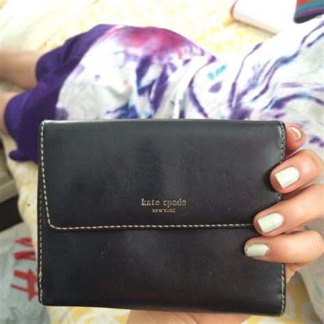 Black Kate spade leather wallet - Depop