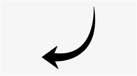 Curved Arrow Black And White Clipart - Curved Arrow To The Left ...