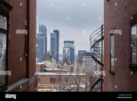 View of Montreal Skyline in winter Stock Photo - Alamy