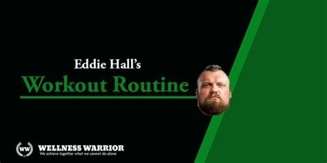 Eddie Hall's Diet & Workout - Strongman's Calorie Intake