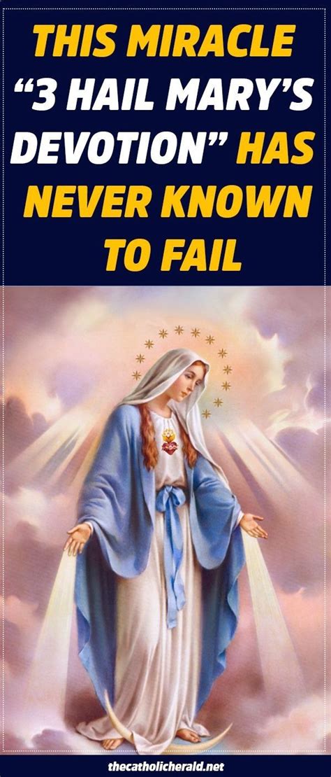 This Miracle “3 Hail Mary’s Devotion” Has Never Known to Fail #prayer # ...