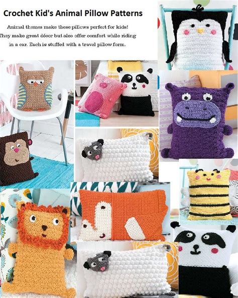 Bookdrawer - Crochet Kid’s Animal Pillow patterns | No one... | Animal ...