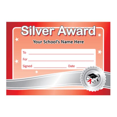 Silver Award Certificates | Stickers for Teachers