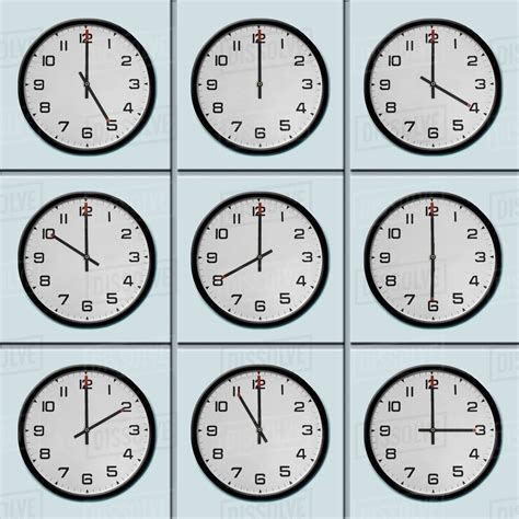 Clocks with different time zone - Stock Photo - Dissolve