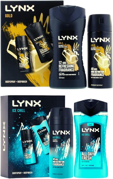 Lynx Gold Duo Gift Set for Men Oud Wood and Dark Vanilla 2PC (225ml ...