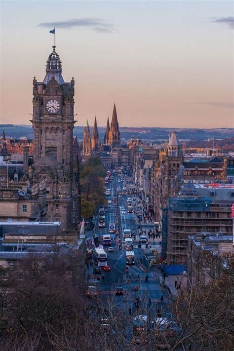 Sunrise from Calton Hill in Edinburgh