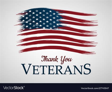 Veterans day background thank you Royalty Free Vector Image