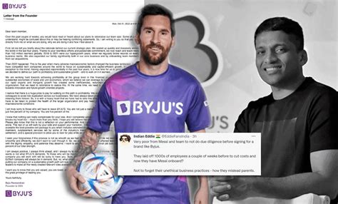 The Internet Is Furious As Byju's Hires Lionel Messi As Brand Ambassador After Firing 2500 ...