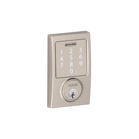 Schlage Lock Company BE479AACEN619 12-344 Sense Keypad Deadbolt Century, Control with Smartphone ...