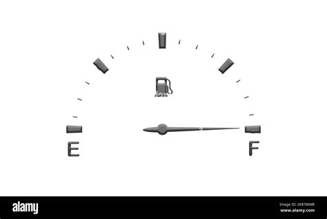 Fuel Gauge on white background. Fully Diesel indicator and Gas tank full gauge. From Empty to ...