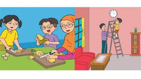 gambar kartun kerjasama di rumah - Ella Edmunds