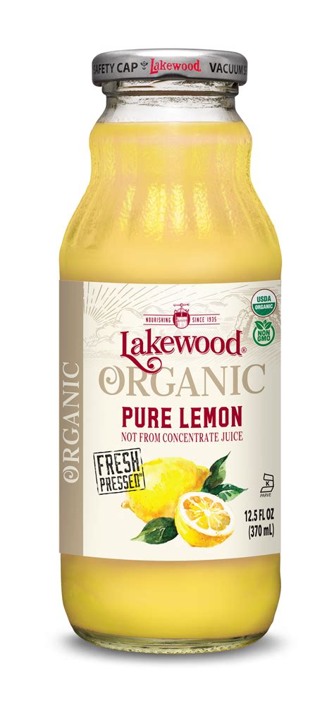 Organic PURE Lemon (12.5oz, 12-pack) | Lakewood Organic Juice