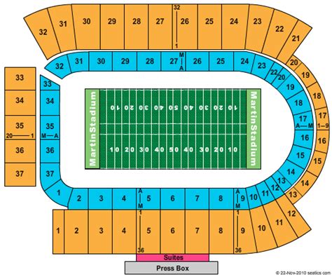 Martin Stadium Seating Chart | Martin Stadium | Pullman, Washington