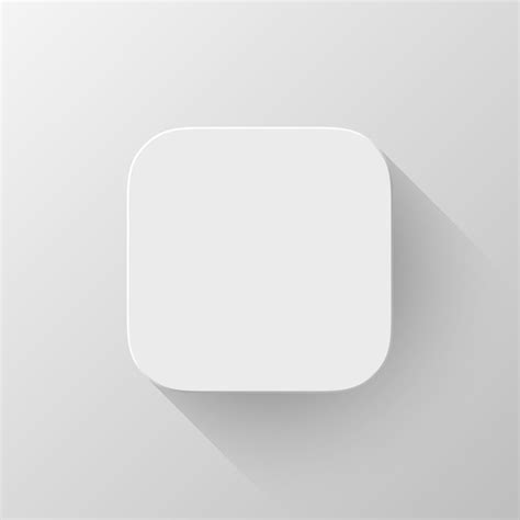 Premium Vector | White technology app icon blank template