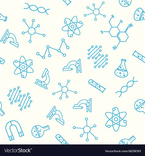 Back to school background science seamless Vector Image