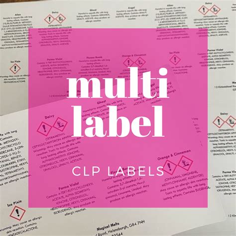 Printed CLP Labels for Wax Melts & Candles & Diffusers | CLP Label Printing Services