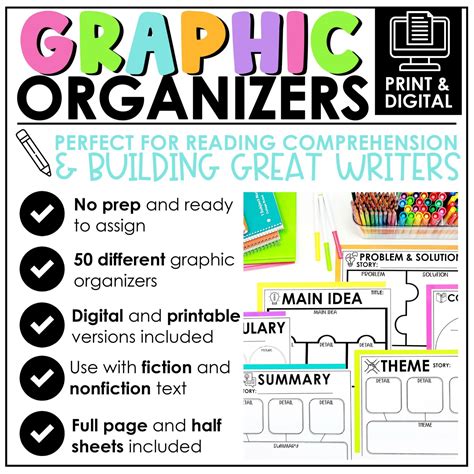 Digital Graphic Organizers | Reading | for Google Classroom™ - Teach Create Motivate